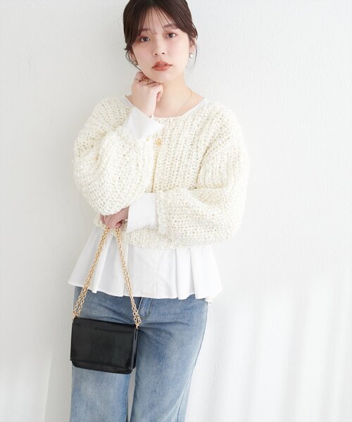 natural couture（ナチュラルクチュール）の「osonoタックデザインペプラムブラウス（シャツ/ブラウス・レディース・その他3/その他2/その他1/オフホワイト・FREE）」の8枚目の写真