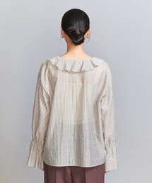 【新品タグ付き】ストライプ ラッフルシャツBEAUTY&YOUTH BEAUTY&YOUTH UNITED ARROWS（ビューティーアンドユース