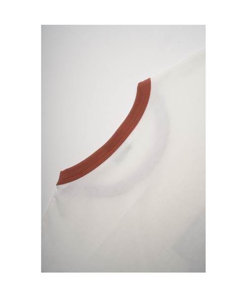 SPLR（エス・ピー・エル・アール）の「ティーシャツ｜Canned Logo Brown Ringer Tee｜SPLR（Tシャツ/カットソー・メンズ・ホワイト・S/M/L/XL/XXL）」の10枚目の写真