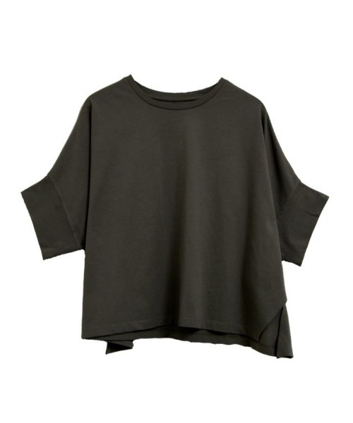 aquagarage(アクアガレージ)の「ビックシルエットカットソー(Tシャツ/カットソー・レディース・ピンク/イエロー/ブラック/チャコール・M)」の2枚目の写真