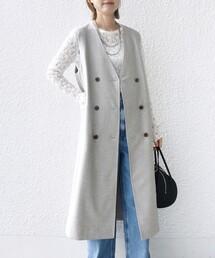〈手洗い可能〉シャークスキン ジレ ワンピース