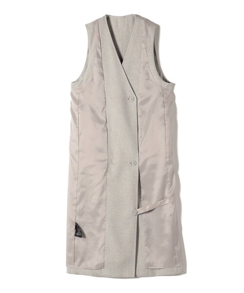 SHIPS(シップス)の「〈手洗い可能〉シャークスキン ジレ ワンピース(ワンピース・レディース・ベージュ/ネイビー・ONE SIZE)」の15枚目の写真