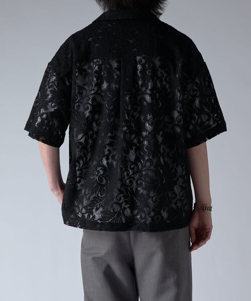 Lui's フラワーレースシャツ　25ss 未使用 セール】フラワーレースシャツ 25ss（シャツ/ブラウス）｜Lui's