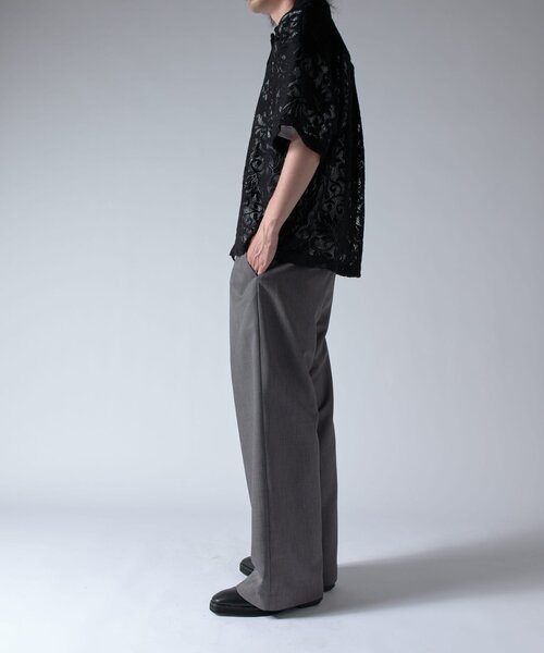Lui's フラワーレースシャツ　25ss 未使用 Lui's シャツ フラワーレースシャツ 25ss メンズ : ZOZOTOWN
