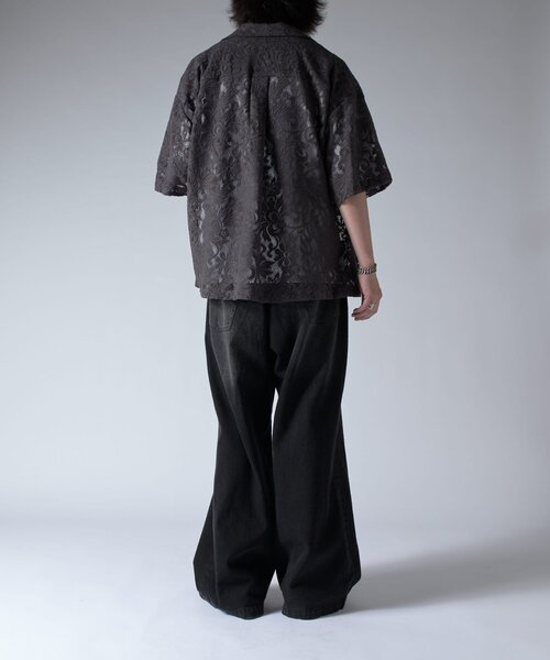 LOIR シャツ＆ブルマ　※週末限定セール セール】フラワーレースボリュームs/sシャツ（シャツ/ブラウス