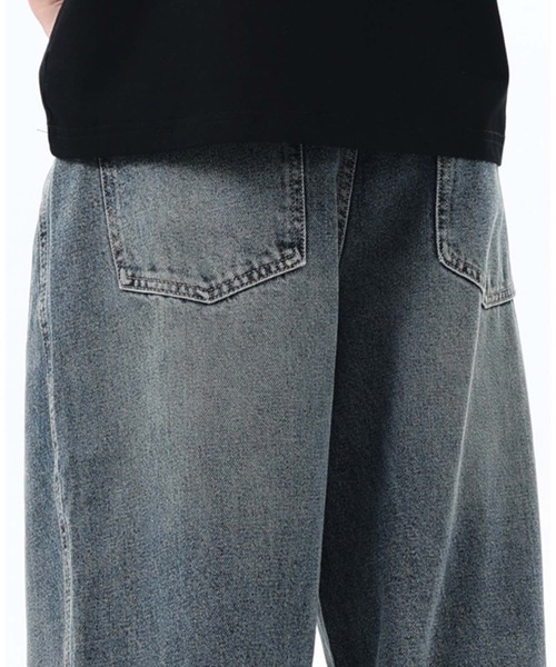aimoha(アイモハ)の「【aimoha neo】Grunge Style Wide Jeans(デニムパンツ・メンズ・グレー・MEDIUM/LARGE/X-LARGE/XX-LARGE)」の10枚目の写真