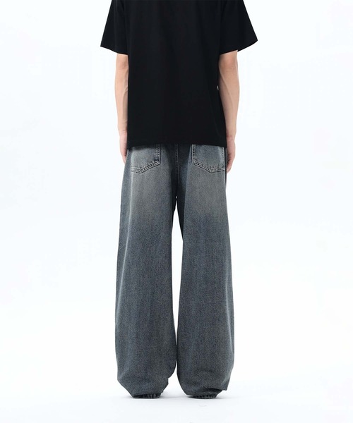 aimoha(アイモハ)の「【aimoha neo】Grunge Style Wide Jeans(デニムパンツ・メンズ・グレー・MEDIUM/LARGE/X-LARGE/XX-LARGE)」の8枚目の写真