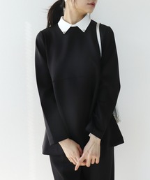 ≪WEB限定≫ 取り外し可ビジュー衿トップス【セットアップ可】