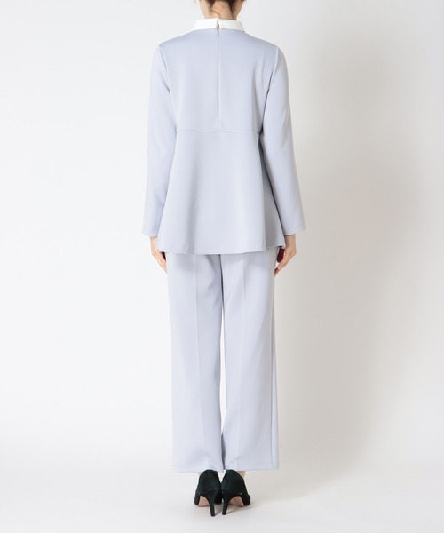 Jines（ジネス）の「≪WEB限定≫ 取り外し可ビジュー衿トップス【セットアップ可】（シャツ/ブラウス・レディース・ベージュ/ブラック/ライトブルー・38）」の18枚目の写真