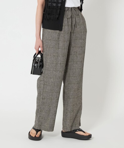 green label relaxing（グリーンレーベルリラクシング）の「［size SHORT/TALLあり］BREEZE LINEN ブリーズリネン ワイド パンツ（その他パンツ・レディース・ブラック/オリーブ/ピンク/モカ/ロイヤルブルー/その他1・SHORT/34/36/38/40/TALL/44/42）」の6枚目の写真