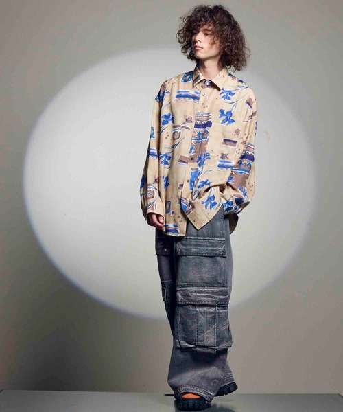ダブルビッグポケットプライムワイドデニムカーゴパンツmaison special UNISEX》Double Big Pocket Prime-Wide Denim Cargo Pants