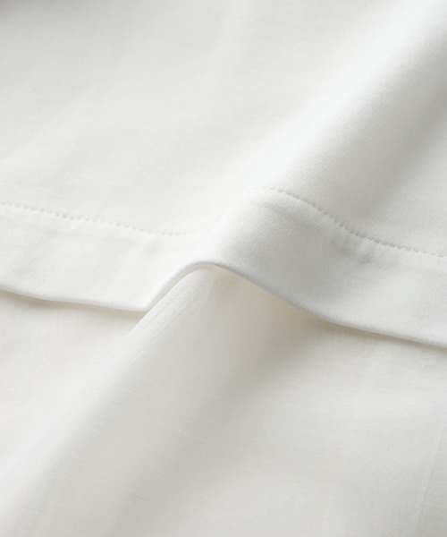 A/C DESIGN BY ALPHA CUBIC(エーシーデザインバイアルファキュービック)の「【2025年春夏】裾切替チュニック(Tシャツ/カットソー・レディース・オフホワイト・M/L)」の20枚目の写真
