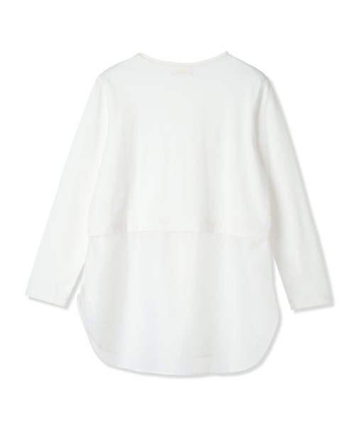 A/C DESIGN BY ALPHA CUBIC(エーシーデザインバイアルファキュービック)の「【2025年春夏】裾切替チュニック(Tシャツ/カットソー・レディース・オフホワイト・M/L)」の16枚目の写真
