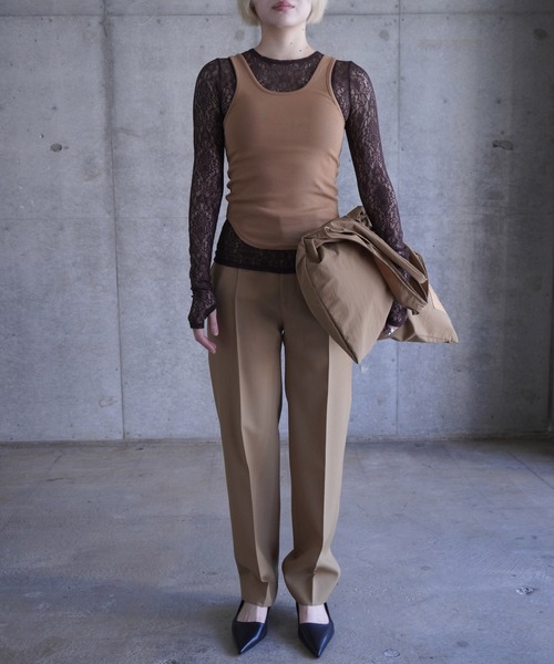 G.V.G.V.（ジーヴィージーヴィー）の「RIB TANK TOP（タンクトップ・レディース・ローズ/キャメル・ONE SIZE）」の8枚目の写真