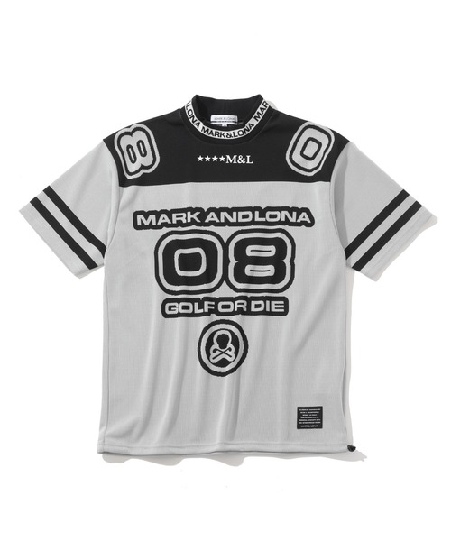 MARK & LONA(マークアンドロナ)の「Blitz Drop Shoulder Mock Top | MEN(Tシャツ/カットソー・メンズ・ブラック/ホワイト・48/50/46)」の3枚目の写真