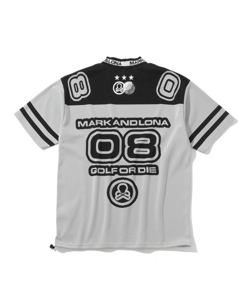 MARK & LONA(マークアンドロナ)の「Blitz Drop Shoulder Mock Top | MEN(Tシャツ/カットソー・メンズ・ブラック/ホワイト・48/50/46)」の4枚目の写真