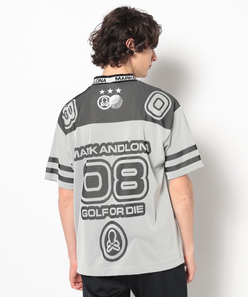 MARK & LONA(マークアンドロナ)の「Blitz Drop Shoulder Mock Top | MEN(Tシャツ/カットソー・メンズ・ブラック/ホワイト・48/50/46)」の7枚目の写真