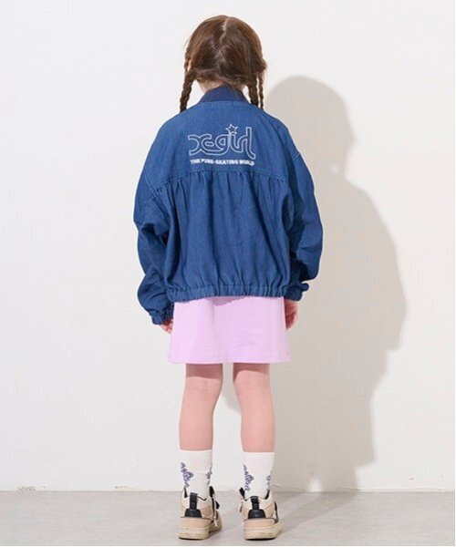 X-girl Stages（エックスガールステージス）の「ラメ発泡ロゴTワンピース（ワンピース・キッズ・ラベンダー/ブラック・140cm/130cm/120cm/110cm/100cm/90cm/80ｃｍ）」の17枚目の写真