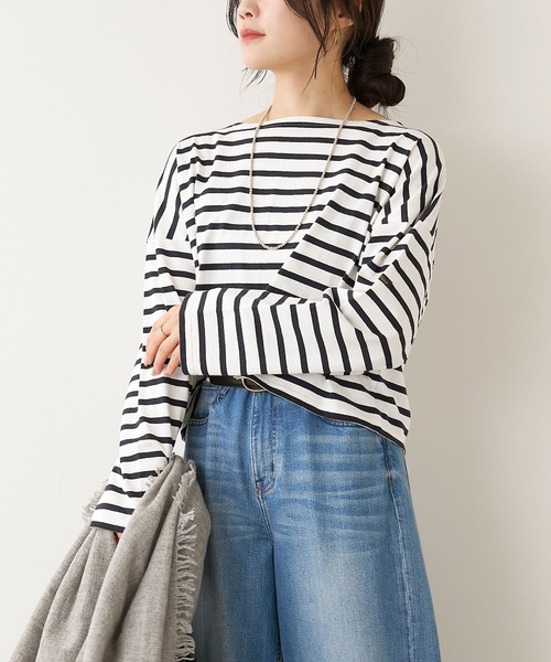 Le minor ボーダールーズフィットT-shirt Le minor ボーダールーズフィットT-shirt