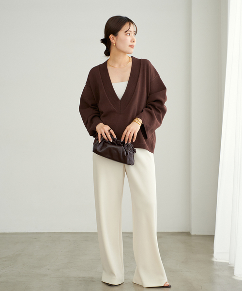 Plage Low V Neck ニット plage（プラージュ）の「Low V Neck ニット（ニット/セーター）」 - WEAR