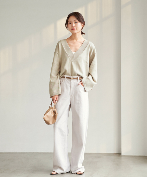 Plage Low V Neck ニット Low V Neck ニット（ニット／セーター）｜Plage（プラージュ）の