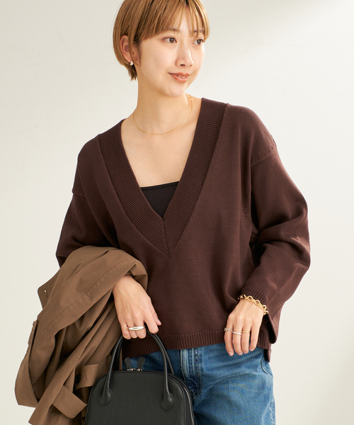 Plage Low V Neck ニット Low V Neck ニット（ニット／セーター）｜Plage（プラージュ）の