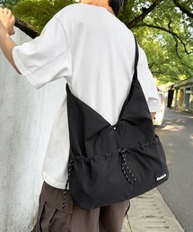 【軽量・A4収納可】撥水ナイロンドローコードショルダーバッグ/トートバッグ