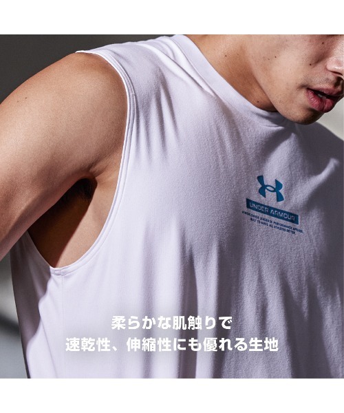 UNDER ARMOUR（アンダーアーマー）の「【別注】アンダーアーマー  UAモチベート グラフィック ロングスリーブ Tシャツ 限定コラボ（Tシャツ/カットソー・メンズ・ブルー/ホワイト/ダークグレー・M/L/LL/3L/S）」の7枚目の写真