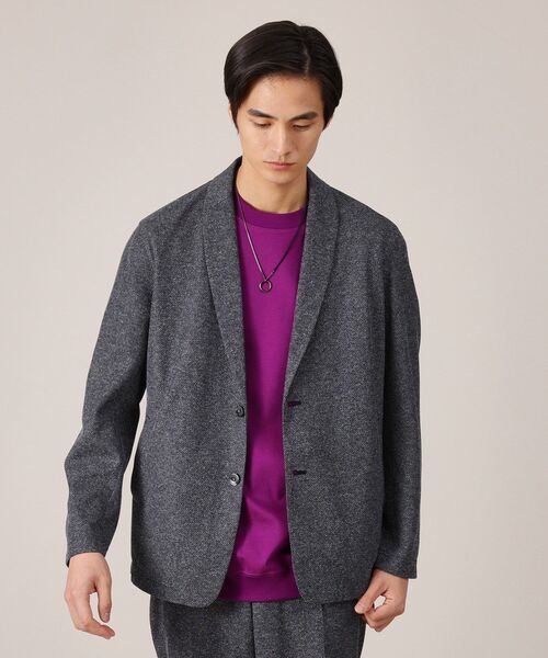 TAKEO KIKUCHI（タケオキクチ）の「【抗菌防臭】尾州リネンブレンド ドビーメッシュ カーディガン（カーディガン/ボレロ・メンズ・ネイビー/グレー/ブルー系その他・01/02/03/04/05）」の3枚目の写真