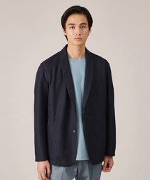 メンズのカーディガン/ボレロ（ブルー・ネイビー/青色系・リネン