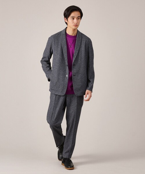 TAKEO KIKUCHI（タケオキクチ）の「【抗菌防臭】尾州リネンブレンド ドビーメッシュ カーディガン（カーディガン/ボレロ・メンズ・ネイビー/グレー/ブルー系その他・01/02/03/04/05）」の6枚目の写真