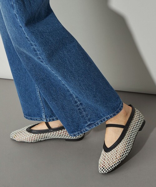 CITEN（シテン）の「＜CITEN＞メッシュコンビフラットシューズ（その他シューズ・レディース・ブラック/ライトグレー・23.5cm/23cm/24.5cm/24cm）」の4枚目の写真