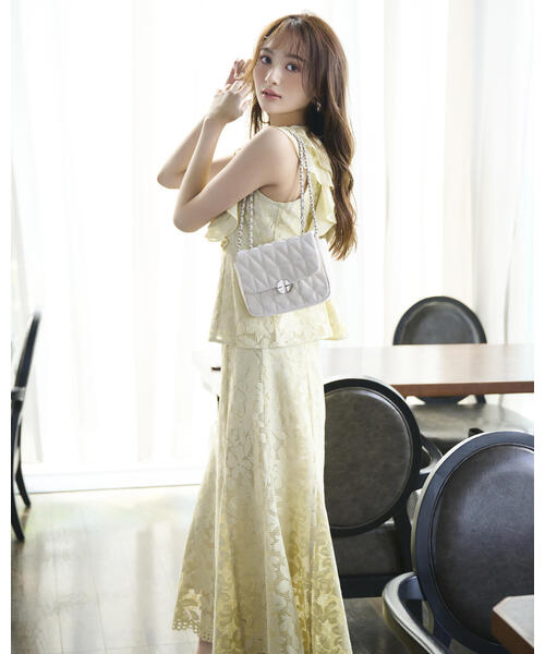 PROPORTION BODY DRESSING(プロポーションボディドレッシング)の「メッシュレースマーメイドスカート / 1215120402(スカート・レディース・ベージュ/イエロー/ネイビー・MEDIUM/SMALL)」の1枚目の写真