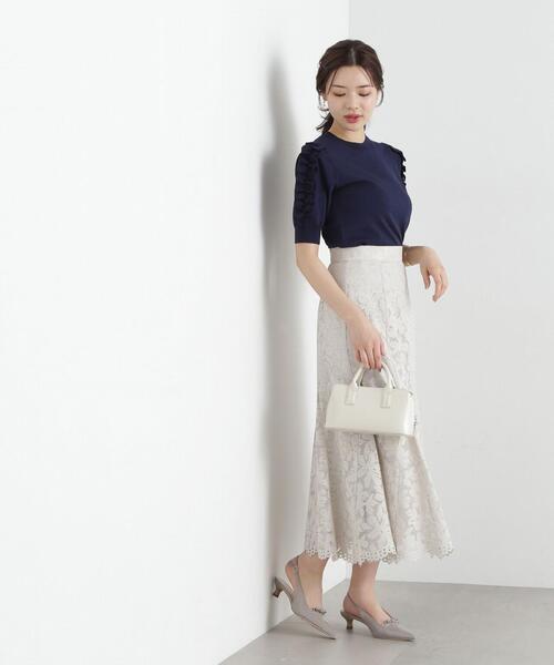 PROPORTION BODY DRESSING(プロポーションボディドレッシング)の「メッシュレースマーメイドスカート / 1215120402(スカート・レディース・ベージュ/イエロー/ネイビー・MEDIUM/SMALL)」の7枚目の写真