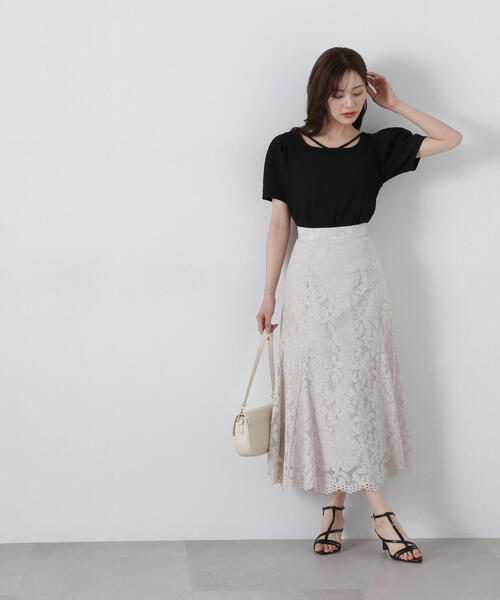 PROPORTION BODY DRESSING(プロポーションボディドレッシング)の「メッシュレースマーメイドスカート / 1215120402(スカート・レディース・ベージュ/イエロー/ネイビー・MEDIUM/SMALL)」の9枚目の写真