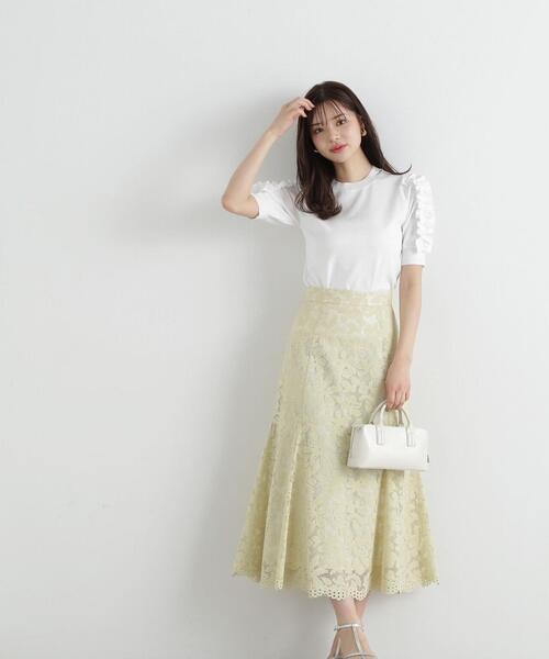 PROPORTION BODY DRESSING(プロポーションボディドレッシング)の「メッシュレースマーメイドスカート / 1215120402(スカート・レディース・ベージュ/イエロー/ネイビー・MEDIUM/SMALL)」の18枚目の写真