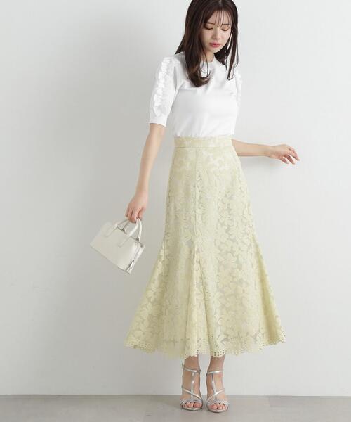 PROPORTION BODY DRESSING(プロポーションボディドレッシング)の「メッシュレースマーメイドスカート / 1215120402(スカート・レディース・ベージュ/イエロー/ネイビー・MEDIUM/SMALL)」の19枚目の写真