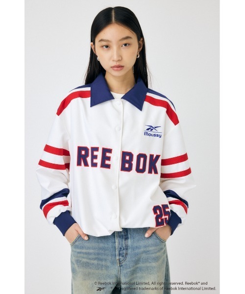 MOUSSY（マウジー）の「REEBOK BENCH WARMER ジャケット（その他アウター・レディース・ホワイト/ブラック・FREE）」の2枚目の写真