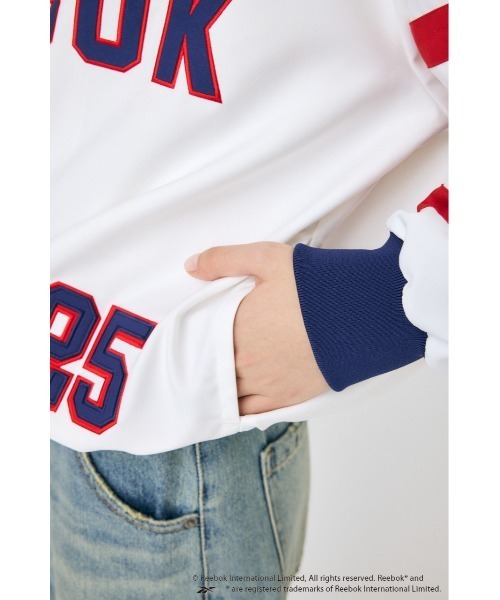 MOUSSY（マウジー）の「REEBOK BENCH WARMER ジャケット（その他アウター・レディース・ホワイト/ブラック・FREE）」の19枚目の写真
