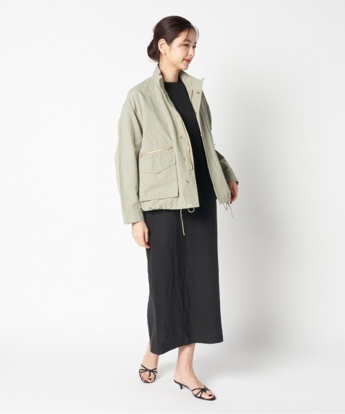 HELIOPOLE(エリオポール)の「MILITARY BLOUSON(ブルゾン・レディース・オリーブ/ベージュ・38)」の17枚目の写真