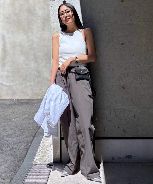 BABYLONE（バビロン）の「撥水2WAYトラックパンツ（その他パンツ・レディース・チャコール/ブラック/ブラウン・38inch/36inch）」の6枚目の写真