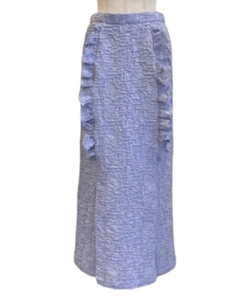 HONEY MI HONEY（ハニーミーハニー）の「crinkle frill tight skirt（スカート・レディース・ラベンダー/オフホワイト/ブラック・FREE）」の12枚目の写真