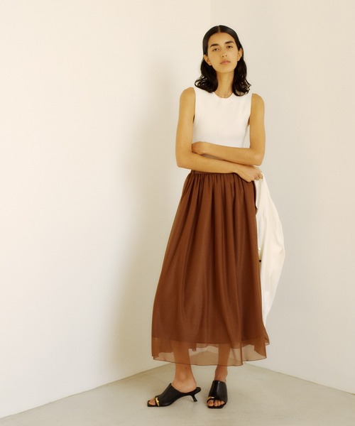 ROPE'（ロペ）の「【洗える】オーガニックコットンリブスリーブレスニット（ニット/セーター・レディース・ネイビー/ホワイト/ターコイズブルー・FREE）」の7枚目の写真