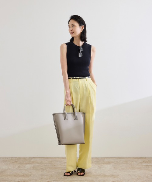 ROPE'（ロペ）の「【洗える】オーガニックコットンリブスリーブレスニット（ニット/セーター・レディース・ネイビー/ホワイト/ターコイズブルー・FREE）」の11枚目の写真