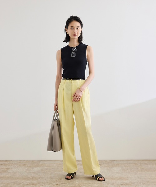 ROPE'（ロペ）の「【洗える】オーガニックコットンリブスリーブレスニット（ニット/セーター・レディース・ネイビー/ホワイト/ターコイズブルー・FREE）」の19枚目の写真