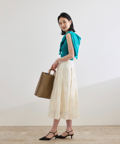 ROPE'（ロペ）の「【洗える】オーガニックコットンリブスリーブレスニット（ニット/セーター・レディース・ネイビー/ホワイト/ターコイズブルー・FREE）」の20枚目の写真