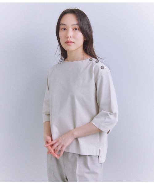 tシャツ 「ALBINI」Parallel Jersey 肩釦プルオーバー レディース ALBINI］Parallel Jersey 肩釦プルオーバー（Tシャツ/カットソー