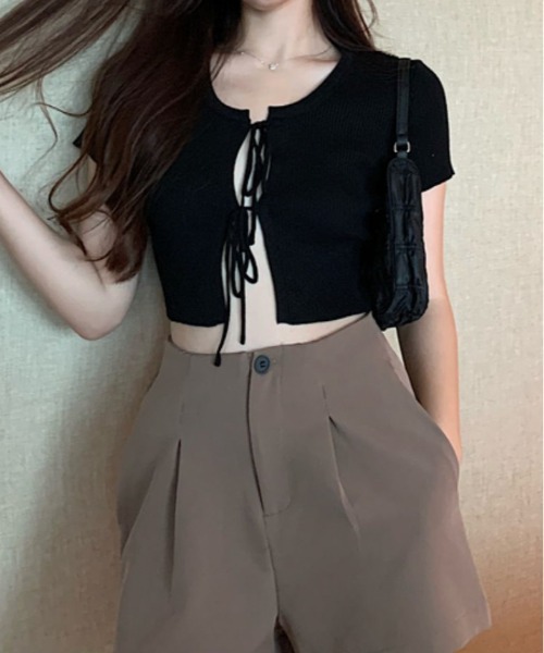 Per sist ence(パーシエンス)の「タックショートパンツ(その他パンツ・レディース・ブラウン/ブラック・LARGE/MEDIUM)」の15枚目の写真