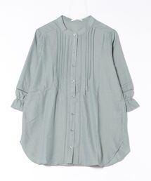 BELLUNA PLUS（ベルーナ）の「リネン混レース使いシャツチュニック（チュニック）」