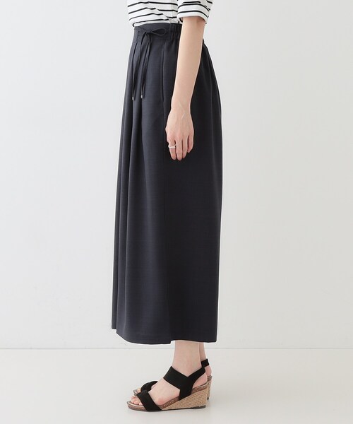 DRESKIP（ドレスキップ）の「【洗える/S-LL/アイロン掛けが楽】低身長さんにもおすすめ 麻調ガウチョパンツ（その他パンツ・レディース・オリーブ/ネイビー/ベージュ・04/03/02/01）」の17枚目の写真